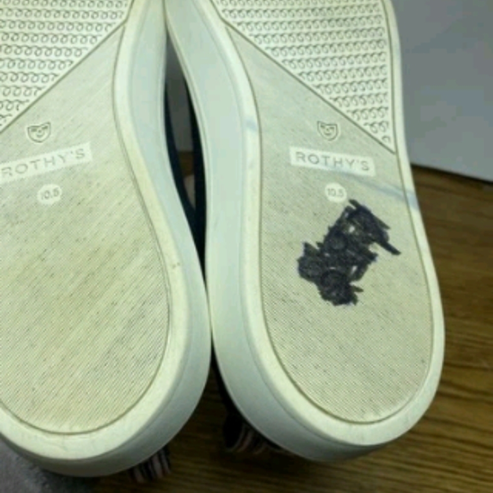 Rothy’s The Chelsea Ankle High Sneakers Slip On Shoes Black Women’s Size 10.5 - Picture 9 of 11